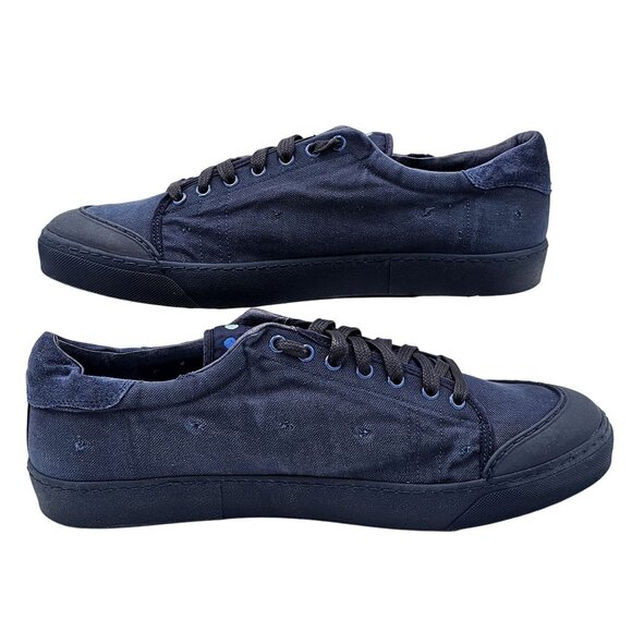 NEW Blue Scarpa Italy Mens 15 Navy Blue Casual Shoes Italian Low Sneakers Tennis - Picture 8 of 14